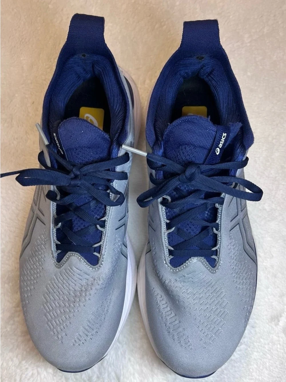 ASICS Men’s Running Shoes - Light Gray & Navy Blue